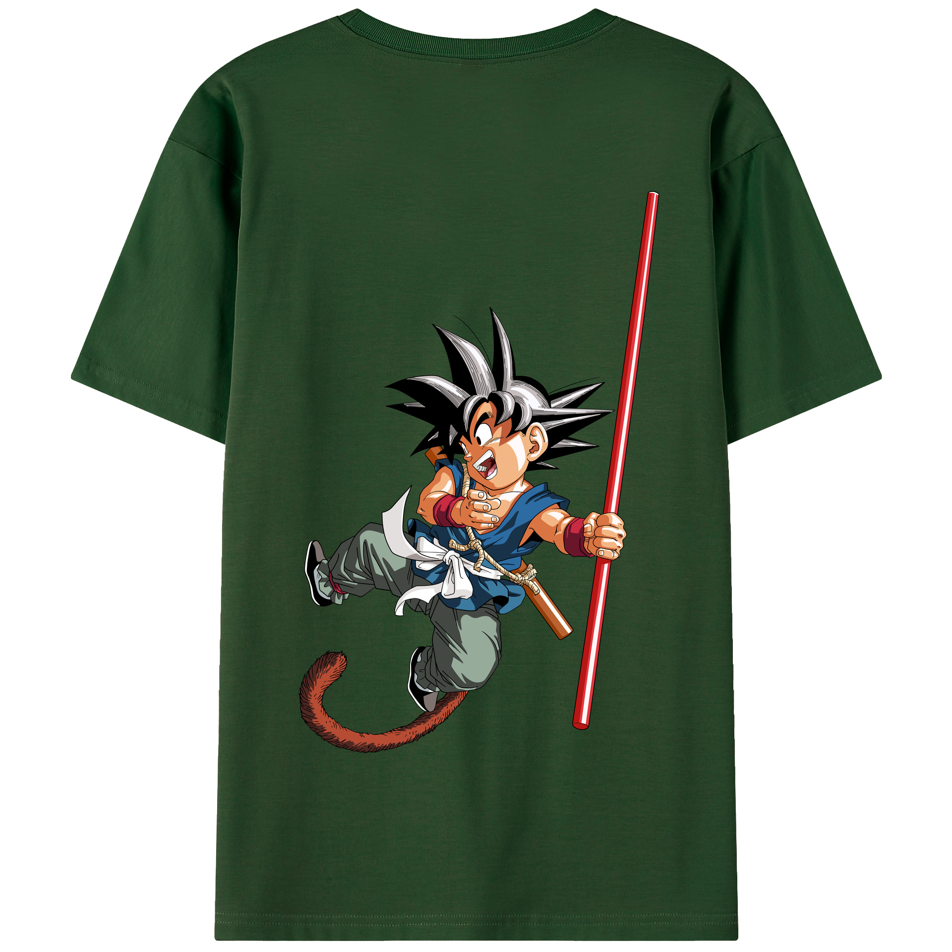 （画像用） ドラゴンボール 孫悟空（そん ごくう）Son Goku カカロット DRAGON BALL Kakarotto 綿100％半袖Tシャツ（背面プリント）
